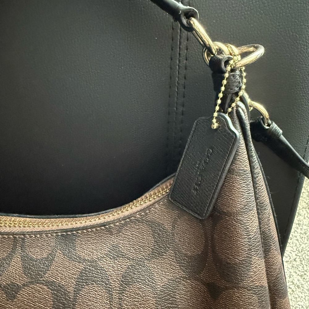 Coach Dark Brown Signature Hobo Bag - Picture 2 of 7